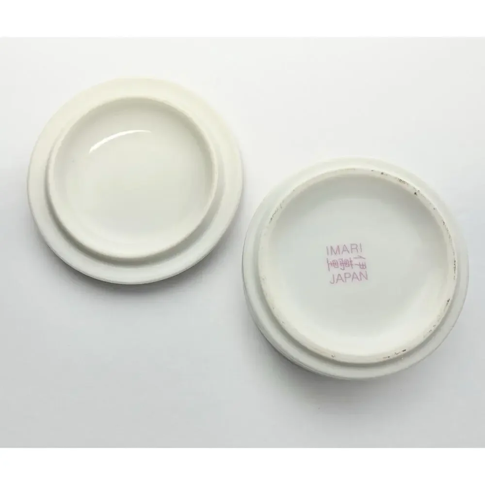 1980s Vintage Japanese Imari 4-Piece Home Decor Set Ginger Jar Picture Frame Box